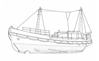 Architectural profile drawing of Abdy Beauclerk ON751