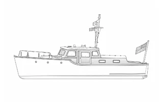 Architectural profile drawing of Naiad Errant